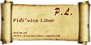 Plávics Libor névjegykártya